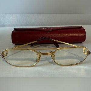 Cartier Vintage Women’s Gold Metal Rimless Glasses